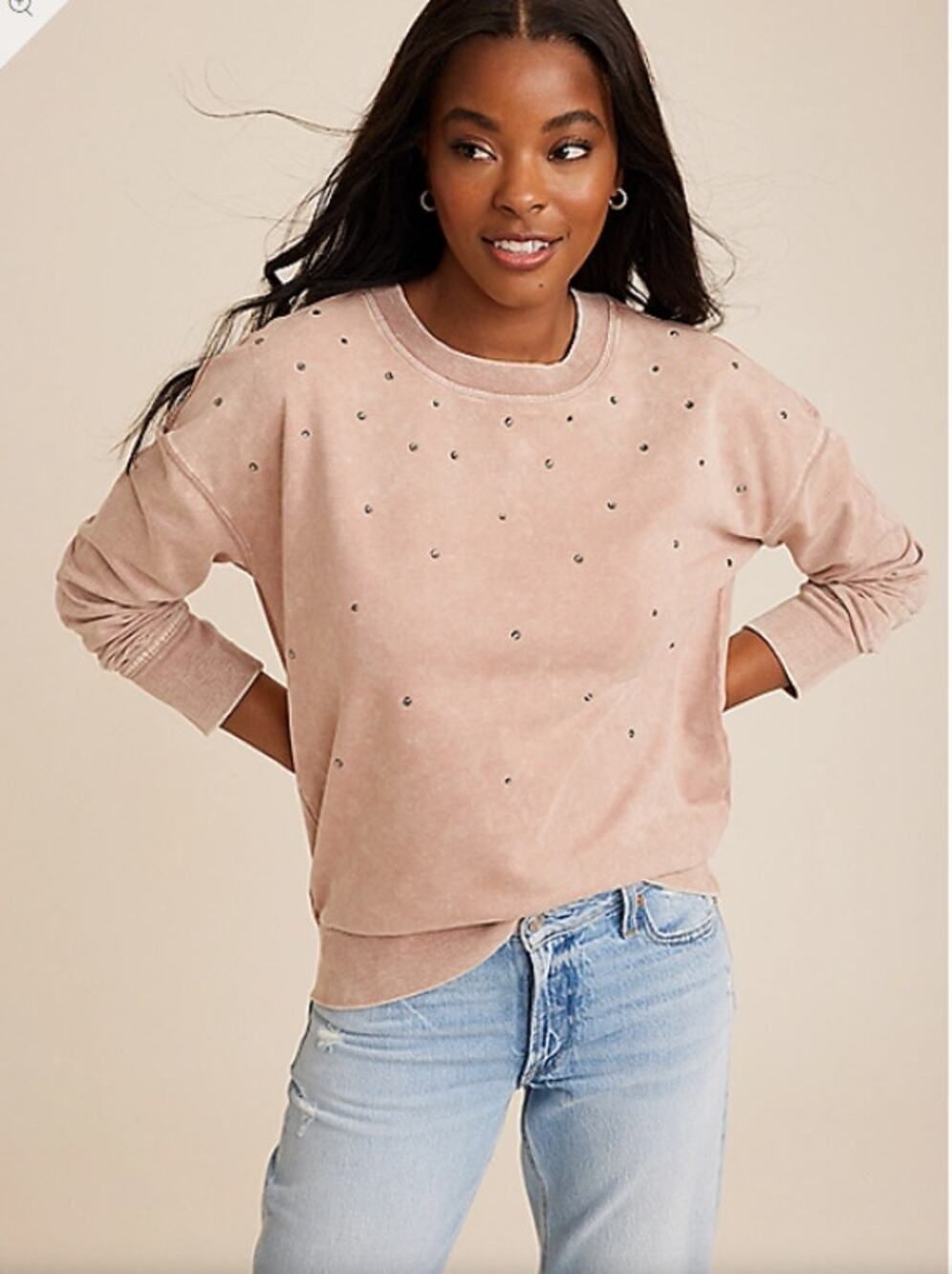 Maurices Rhinestone Embellished Sweatshirt/Top XS